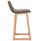 vidaXL Barstoelen 2 st stof taupe