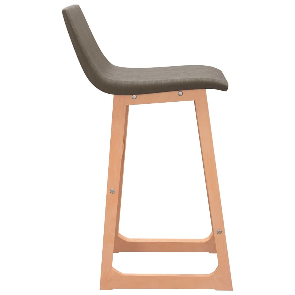 vidaXL Barstoelen 2 st stof taupe