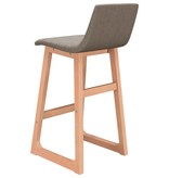 vidaXL Barstoelen 2 st stof taupe