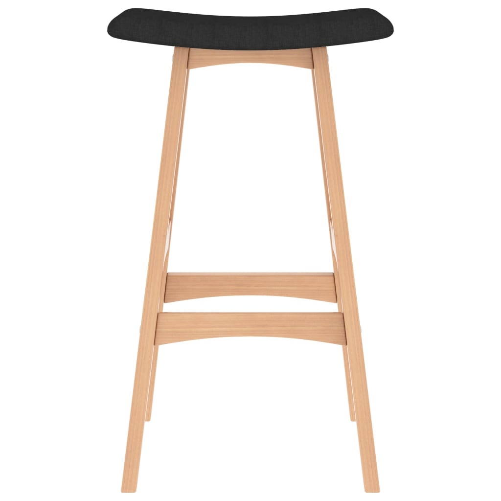 VidaXL Barkrukken 2 st stof zwart