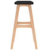 VidaXL Barkrukken 2 st stof zwart