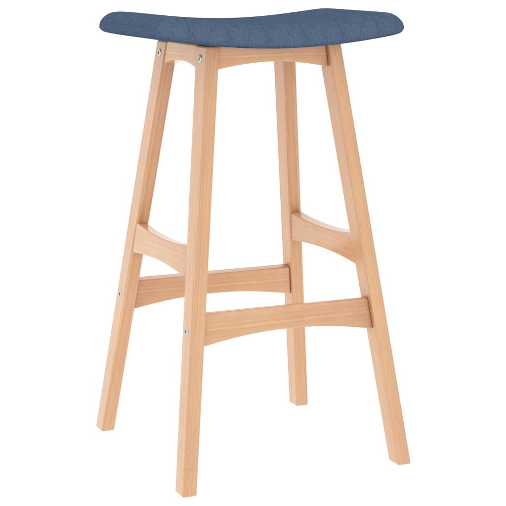 VidaXL Barkrukken 2 st stof blauw