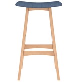 VidaXL Barkrukken 2 st stof blauw
