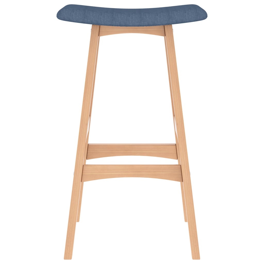 VidaXL Barkrukken 2 st stof blauw