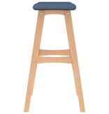 VidaXL Barkrukken 2 st stof blauw
