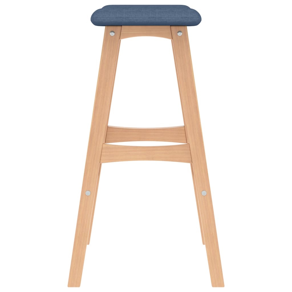 VidaXL Barkrukken 2 st stof blauw
