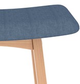 VidaXL Barkrukken 2 st stof blauw