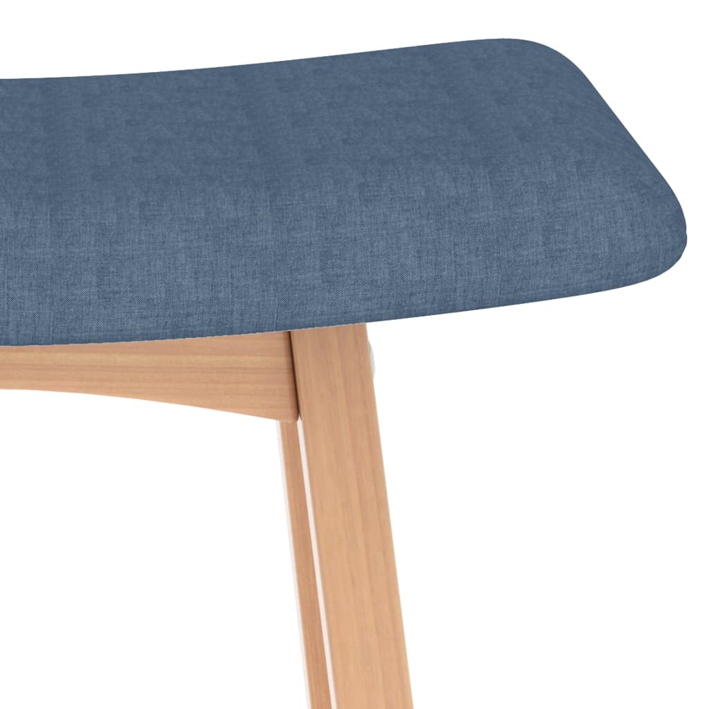 VidaXL Barkrukken 2 st stof blauw