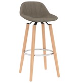 VidaXL Barkrukken 2 st stof taupe