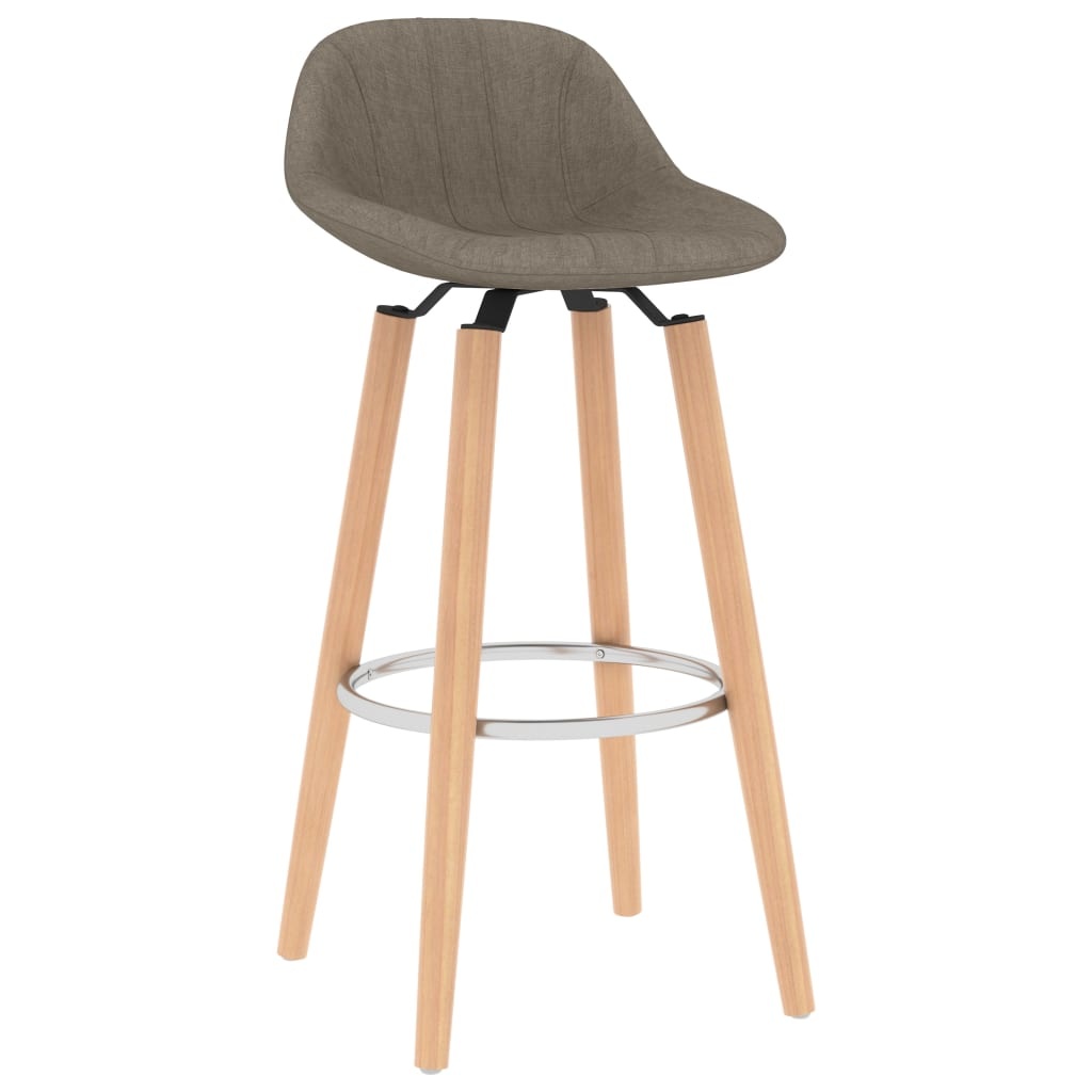 VidaXL Barkrukken 2 st stof taupe