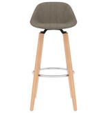 VidaXL Barkrukken 2 st stof taupe
