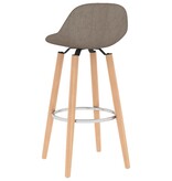 VidaXL Barkrukken 2 st stof taupe