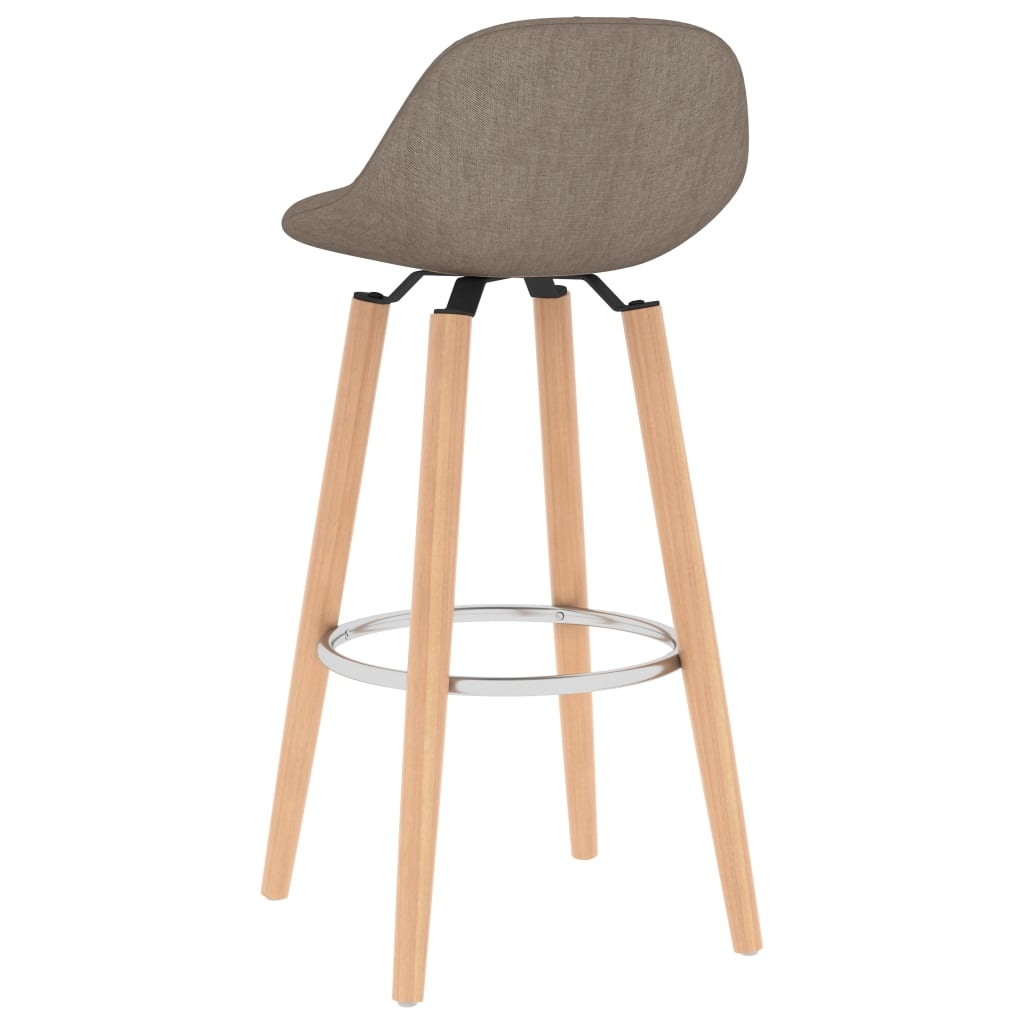 VidaXL Barkrukken 2 st stof taupe