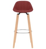 VidaXL Barstoelen 2 st stof wijnrood