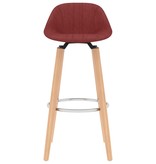 vidaXL Barstoelen 2 st stof wijnrood