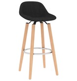 vidaXL Barstoelen 2 st stof zwart