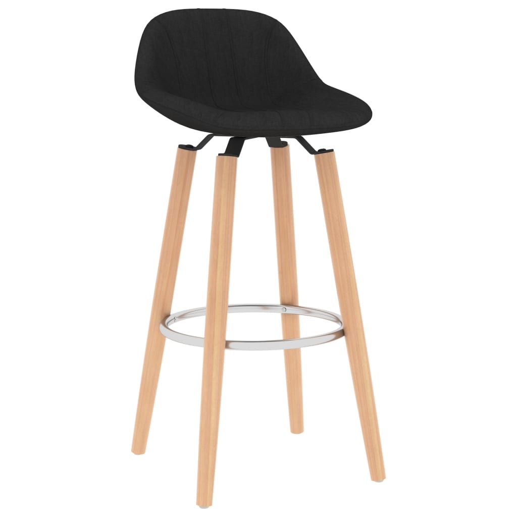 VidaXL Barstoelen 2 st stof zwart