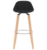 VidaXL Barstoelen 2 st stof zwart