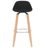 vidaXL Barstoelen 2 st stof zwart