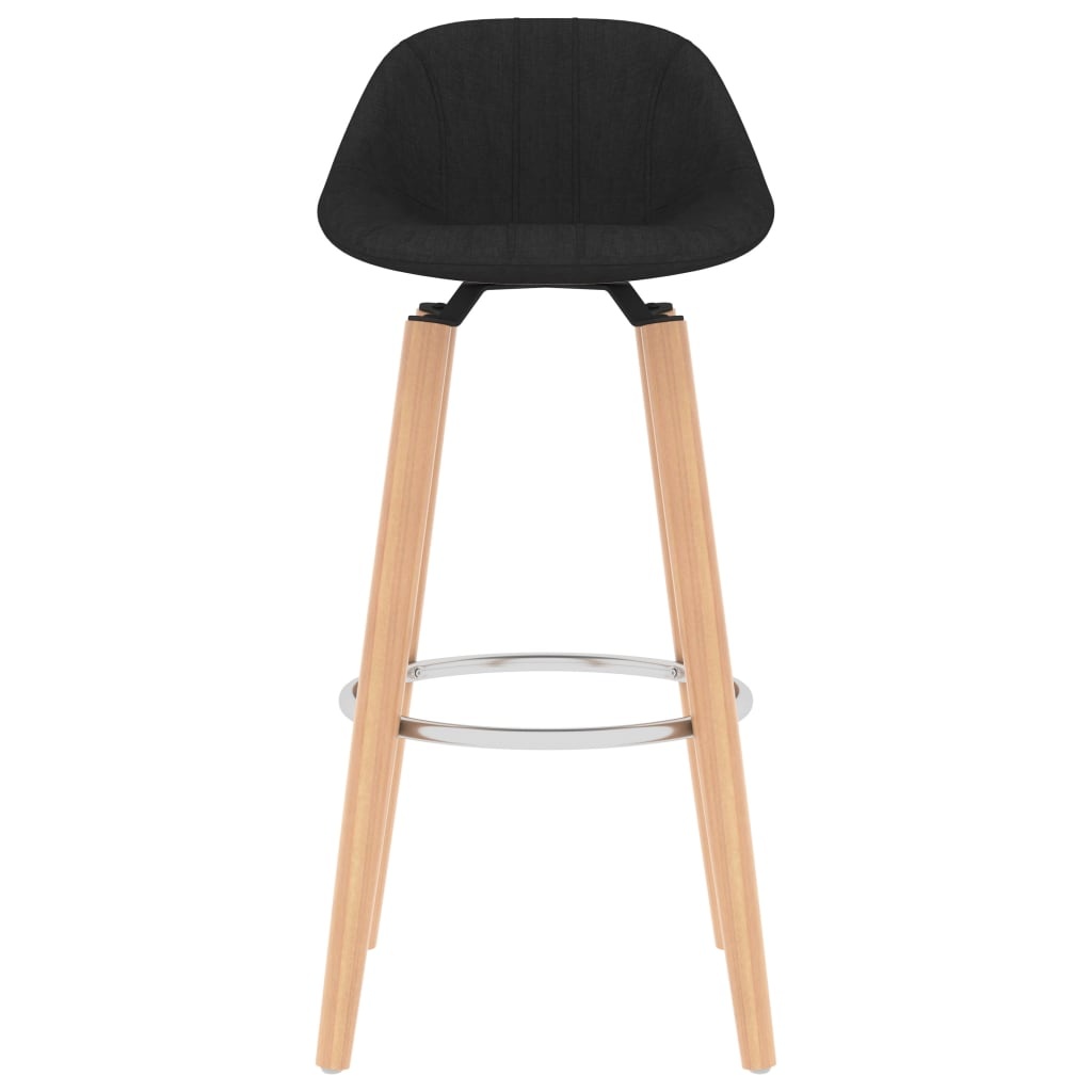 VidaXL Barstoelen 2 st stof zwart
