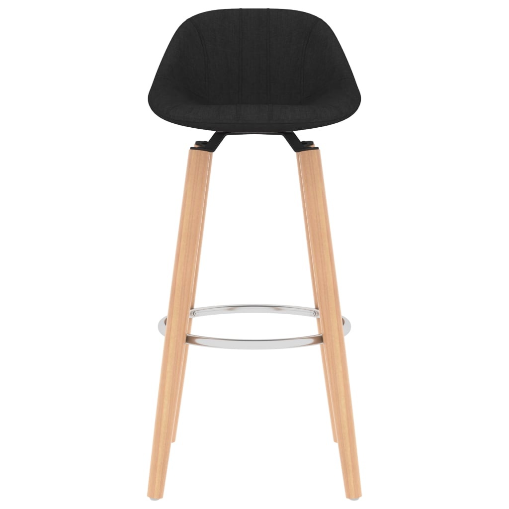 vidaXL Barstoelen 2 st stof zwart