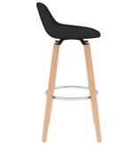 VidaXL Barstoelen 2 st stof zwart