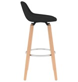 vidaXL Barstoelen 2 st stof zwart