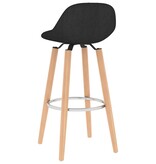 VidaXL Barstoelen 2 st stof zwart