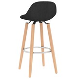 vidaXL Barstoelen 2 st stof zwart