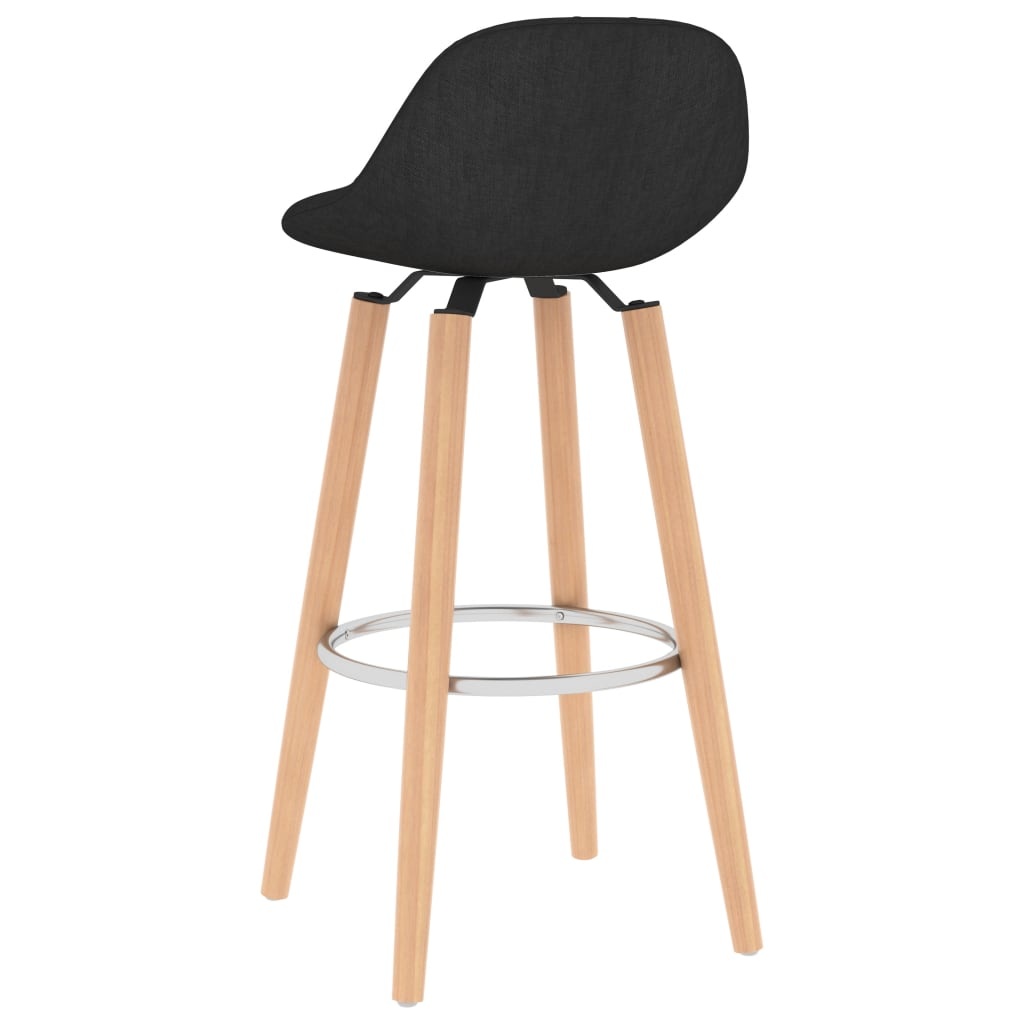 VidaXL Barstoelen 2 st stof zwart