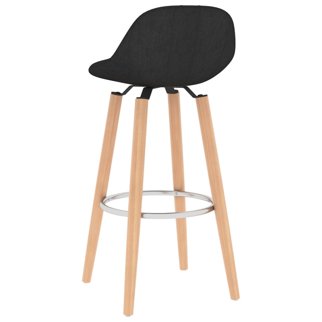 vidaXL Barstoelen 2 st stof zwart