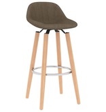 VidaXL Barstoelen 2 st stof bruin