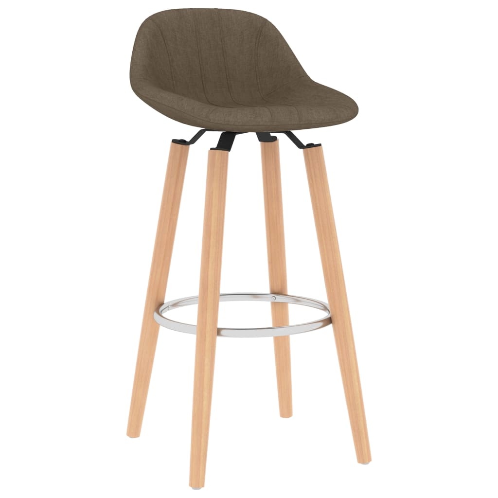 vidaXL Barstoelen 2 st stof bruin