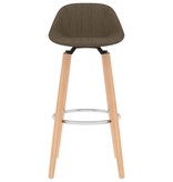VidaXL Barstoelen 2 st stof bruin