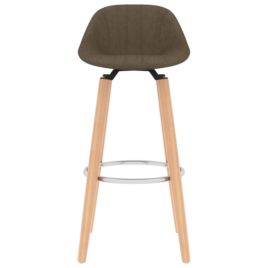 VidaXL Barstoelen 2 st stof bruin