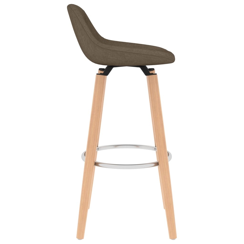 vidaXL Barstoelen 2 st stof bruin