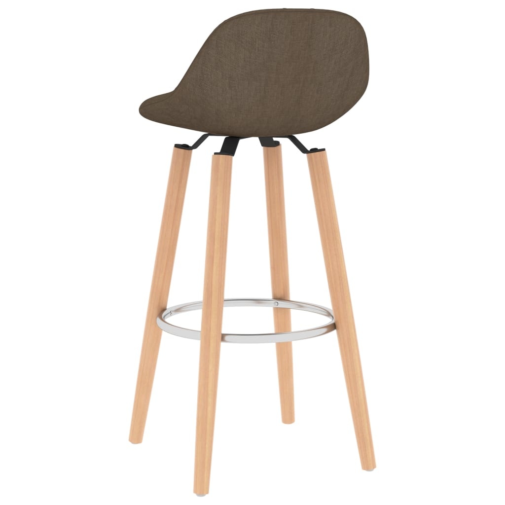 VidaXL Barstoelen 2 st stof bruin
