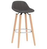 VidaXL Barstoelen 2 st stof donkergrijs