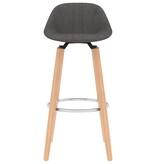 VidaXL Barstoelen 2 st stof donkergrijs