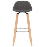 vidaXL Barstoelen 2 st stof donkergrijs