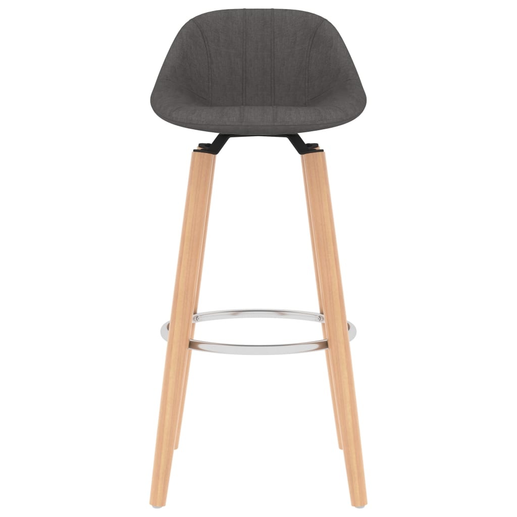 VidaXL Barstoelen 2 st stof donkergrijs