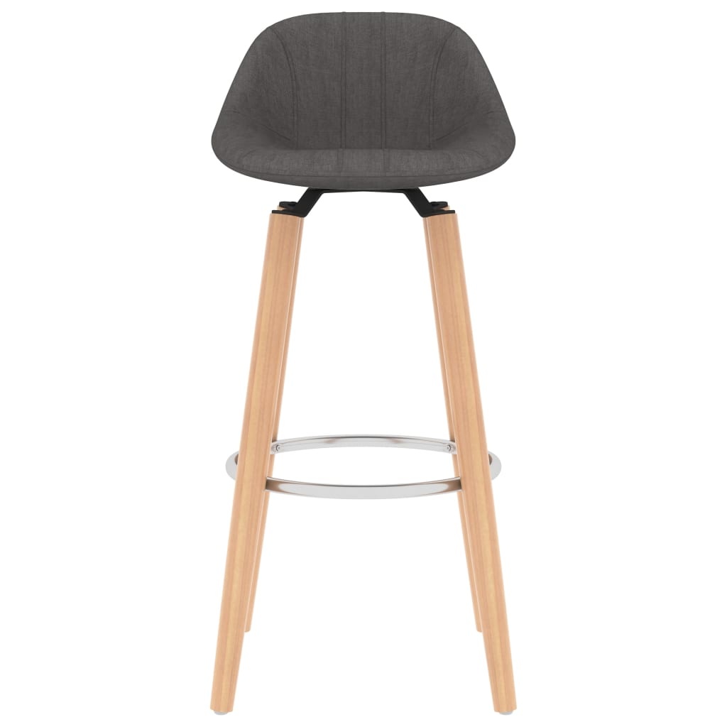 vidaXL Barstoelen 2 st stof donkergrijs