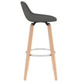 vidaXL Barstoelen 2 st stof donkergrijs