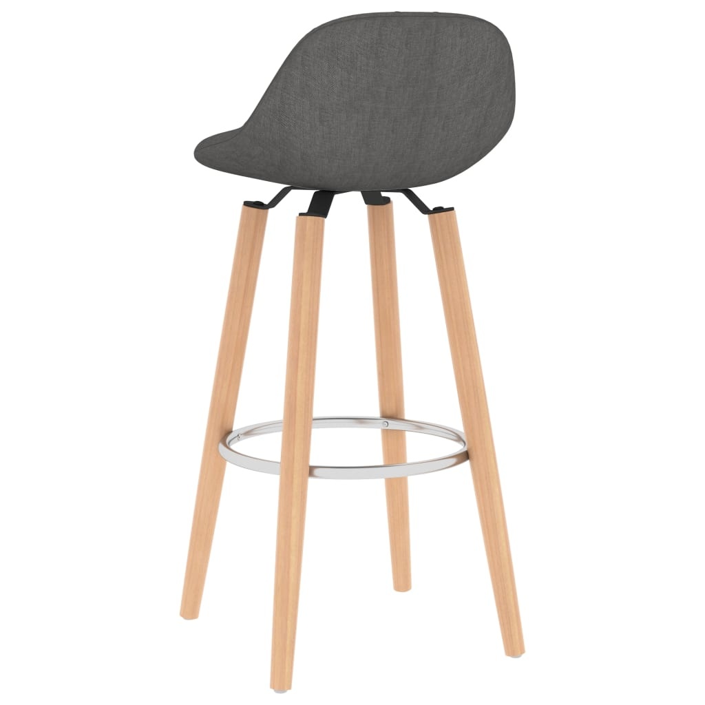 vidaXL Barstoelen 2 st stof donkergrijs