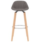 VidaXL Barstoelen 2 st stof lichtgrijs