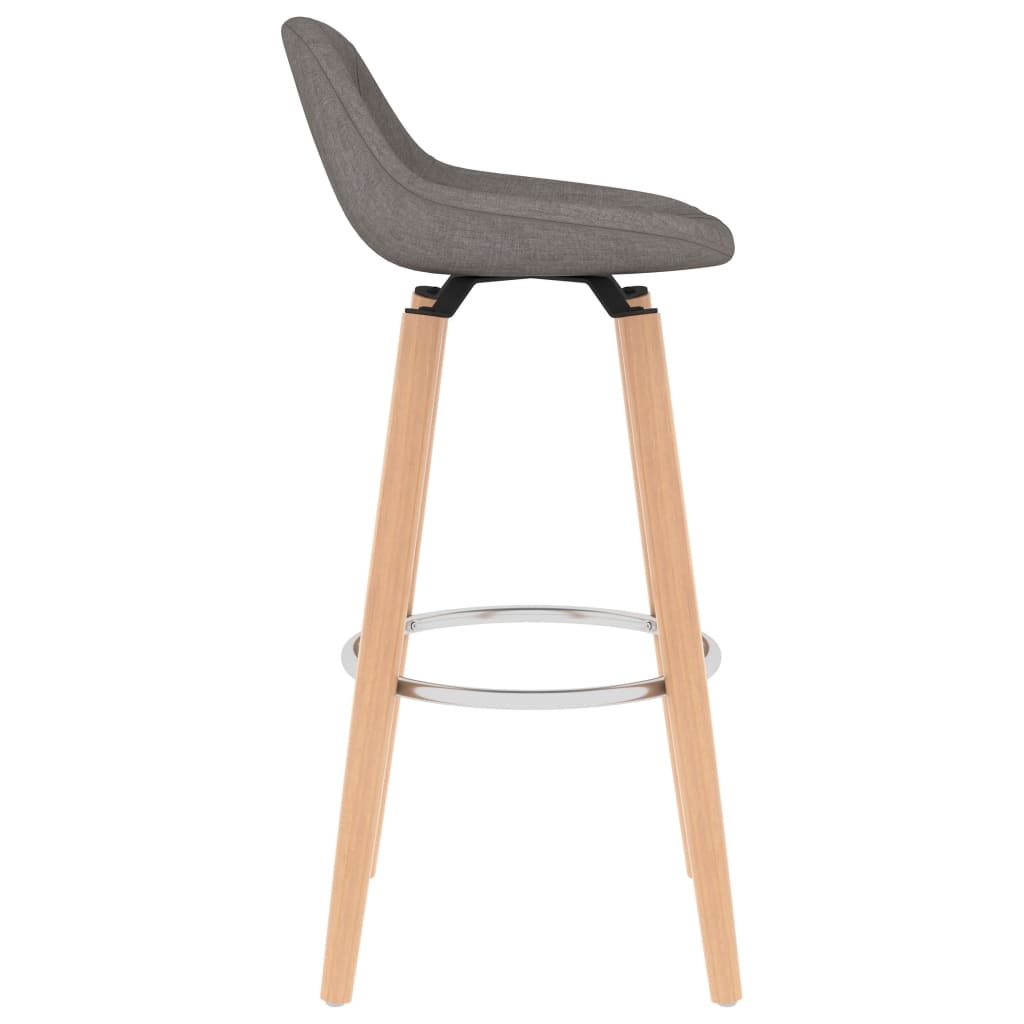 vidaXL Barstoelen 2 st stof lichtgrijs