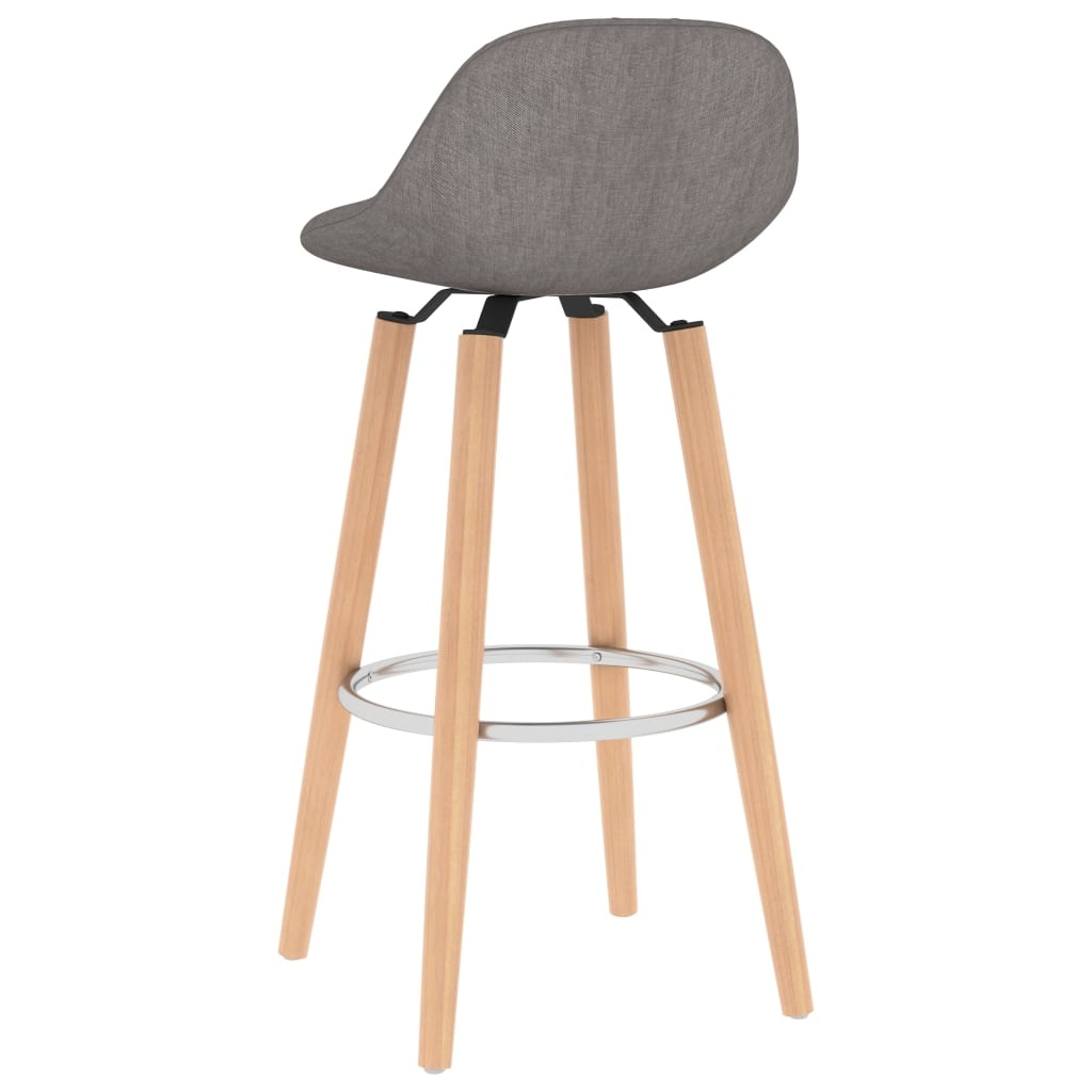 vidaXL Barstoelen 2 st stof lichtgrijs