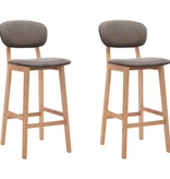 VidaXL Barstoelen 2 st stof taupe