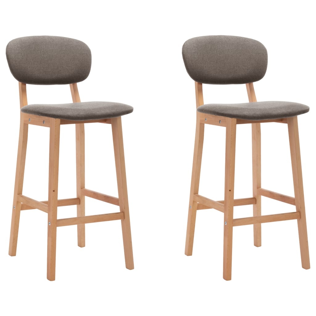 VidaXL Barstoelen 2 st stof taupe