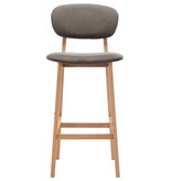 vidaXL Barstoelen 2 st stof taupe